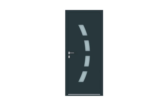 Porte aluminium CURVA sur-mesure