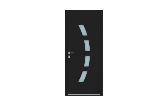 Porte aluminium CURVA sur-mesure