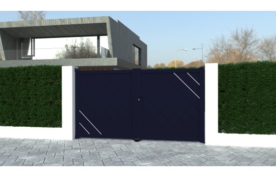 Portail aluminium battant ELZA sur-mesure
