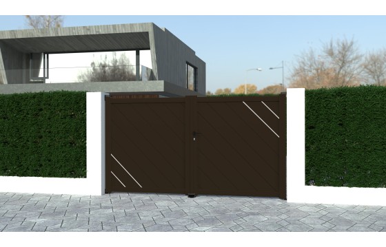 Portail aluminium battant ELZA sur-mesure