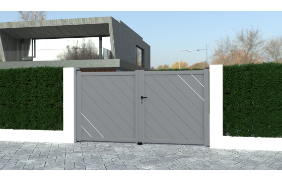 Portail aluminium battant ELZA sur-mesure