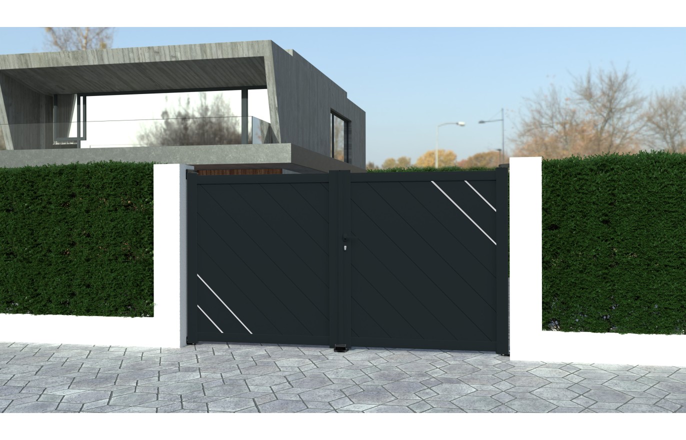 Portail aluminium battant ELZA sur-mesure