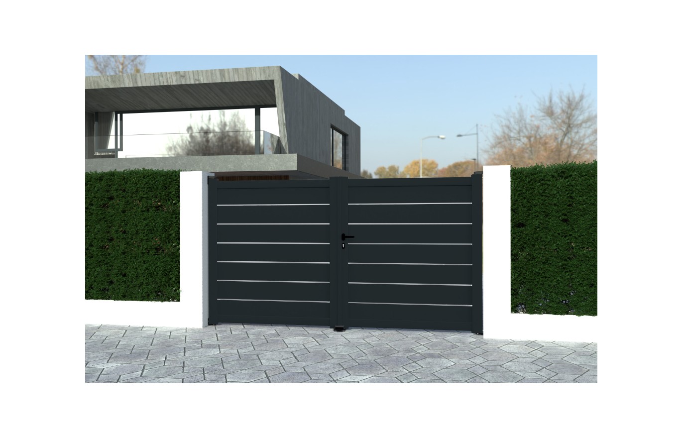 Portail aluminium battant ALVA sur-mesure