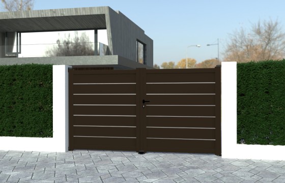 Portail aluminium battant ALVA sur-mesure