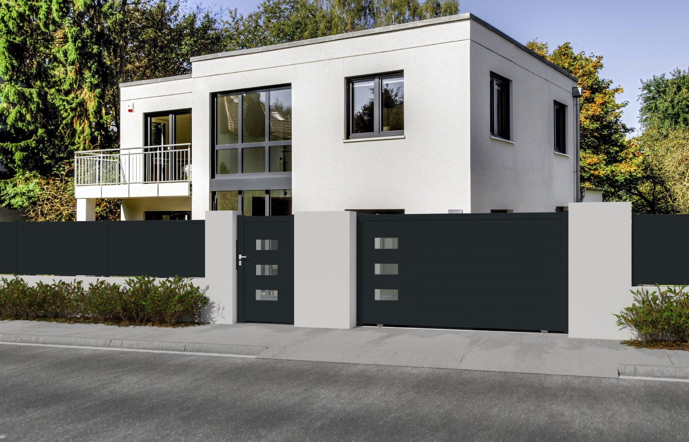 Portail aluminium coulissant DANA sur-mesure
