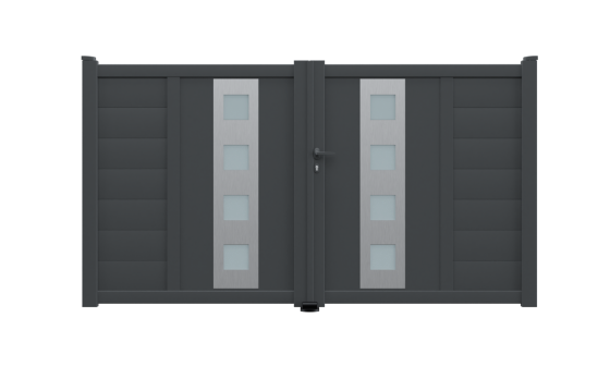 Portail aluminium battant MARA sur-mesure