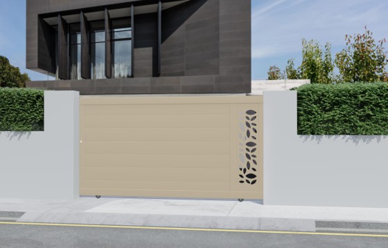 Portail aluminium coulissant FLOR sur-mesure
