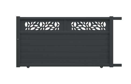 Portail aluminium coulissant FLORA sur-mesure