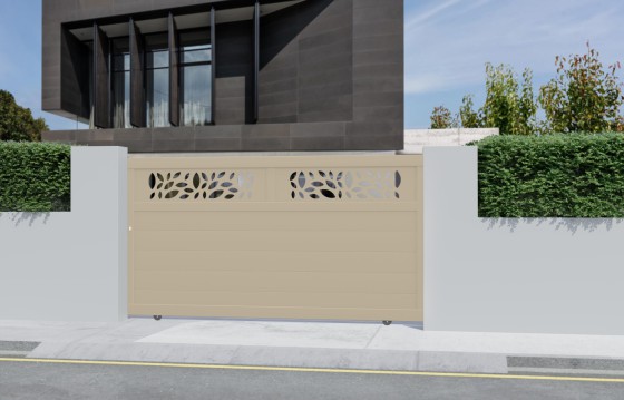 Portail aluminium coulissant FLORA sur-mesure