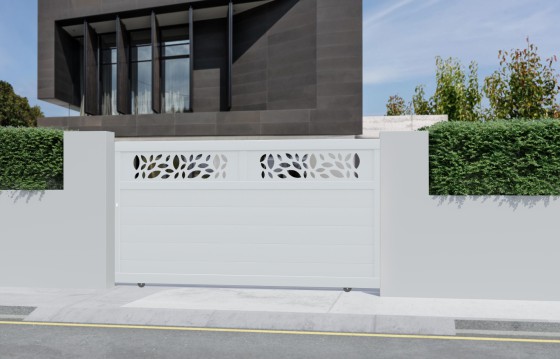 Portail aluminium coulissant FLORA sur-mesure