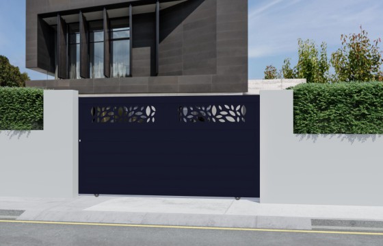 Portail aluminium coulissant FLORA sur-mesure