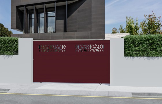 Portail aluminium coulissant FLORA sur-mesure