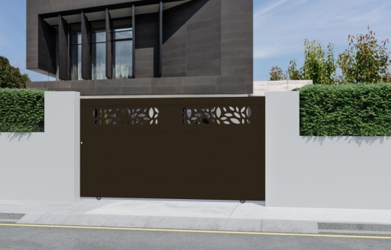 Portail aluminium coulissant FLORA sur-mesure