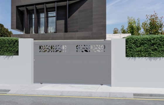 Portail aluminium coulissant FLORA sur-mesure
