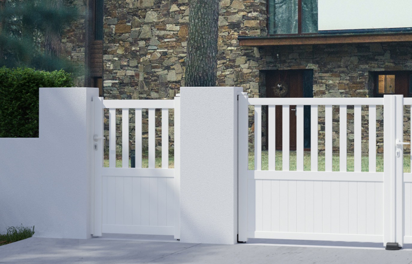 Portillon aluminium BRANCA standard 1m Gris