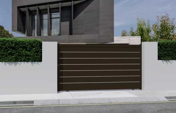 Portail aluminium coulissant ALVA sur-mesure