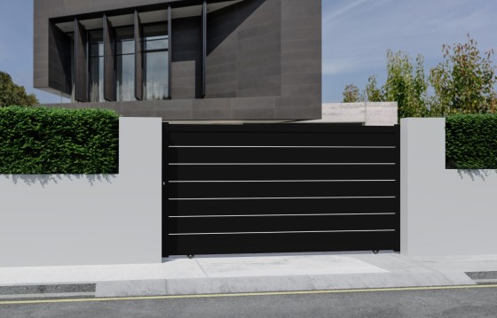Portail aluminium coulissant ALVA sur-mesure