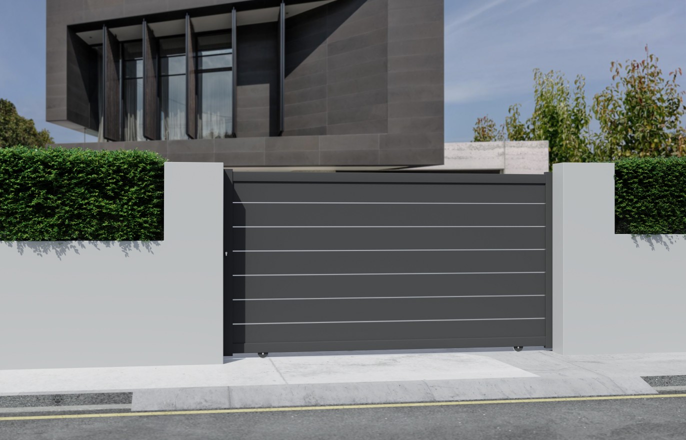 Portail aluminium coulissant ALVA sur-mesure