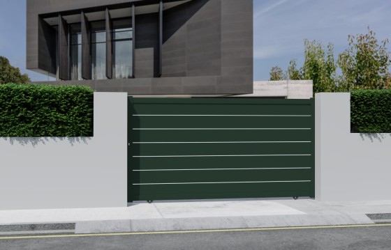 Portail aluminium coulissant ALVA sur-mesure