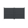 Portail aluminium battant LIDIA standard 3,5m Gris