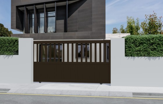 Portail aluminium coulissant BRANCA sur-mesure