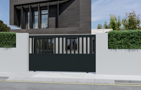 Portail aluminium coulissant BRANCA sur-mesure
