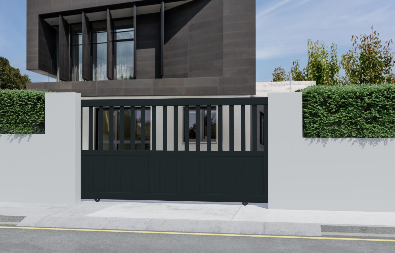 Portail aluminium coulissant BRANCA sur-mesure