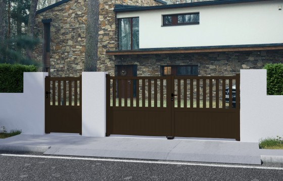 Portail aluminium battant BRANCA sur-mesure