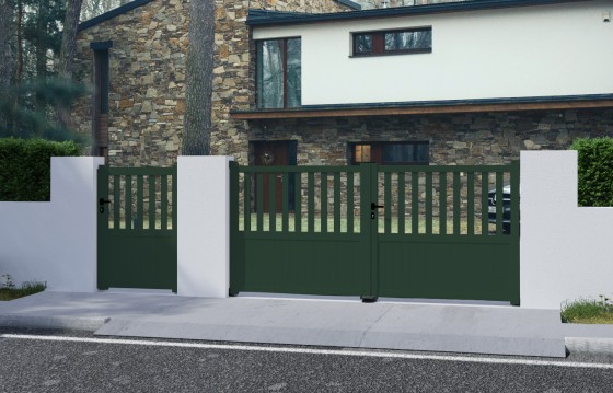 Portail aluminium battant BRANCA sur-mesure
