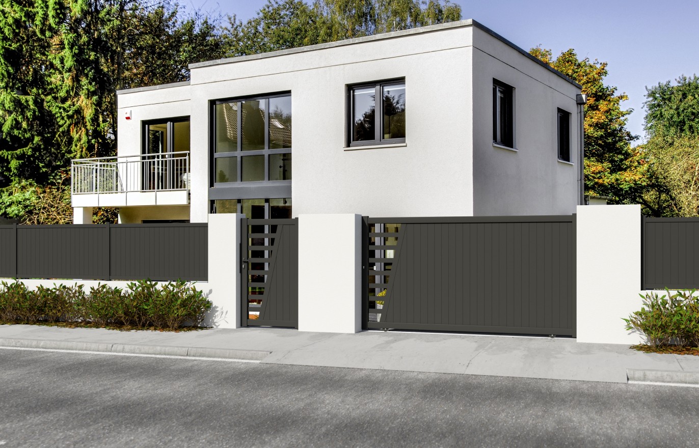 Portail aluminium coulissant JULIA sur-mesure