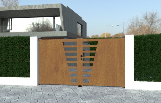 Portail aluminium battant JULIA sur-mesure