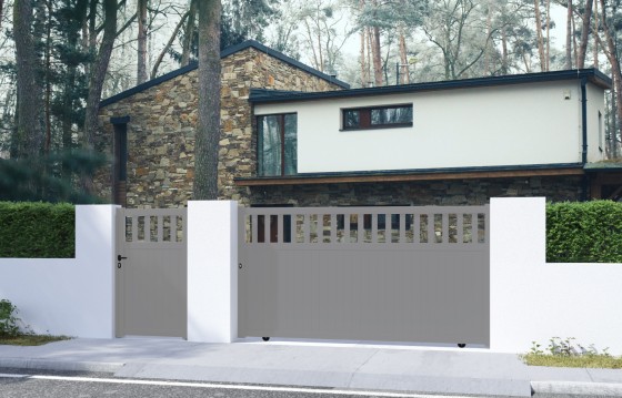 Portail aluminium coulissant VILMA sur-mesure