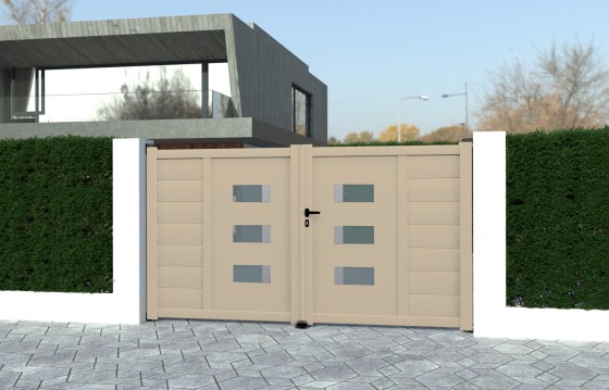 Portail aluminium battant DANA sur-mesure