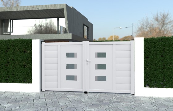 Portail aluminium battant DANA sur-mesure