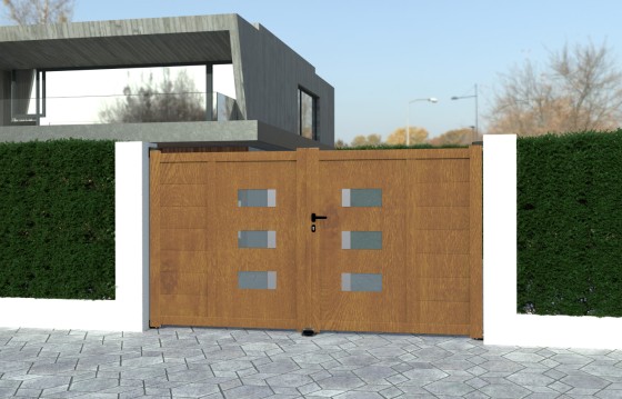 Portail aluminium battant DANA sur-mesure