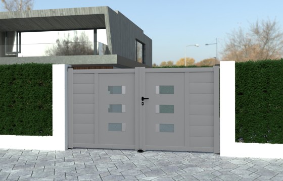 Portail aluminium battant DANA sur-mesure