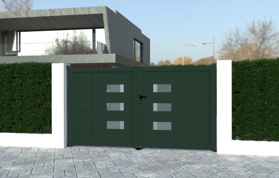 Portail aluminium battant DANA sur-mesure