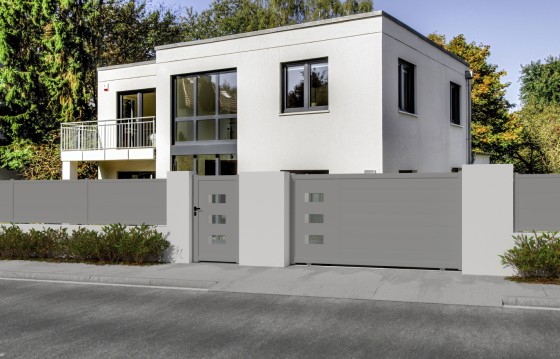 Portail aluminium coulissant DANA sur-mesure