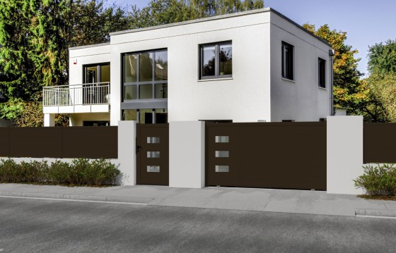 Portail aluminium coulissant DANA sur-mesure