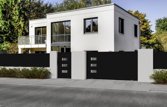 Portail aluminium coulissant DANA sur-mesure
