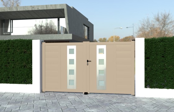 Portail aluminium battant MARA sur-mesure