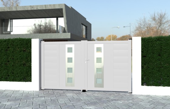 Portail aluminium battant MARA sur-mesure