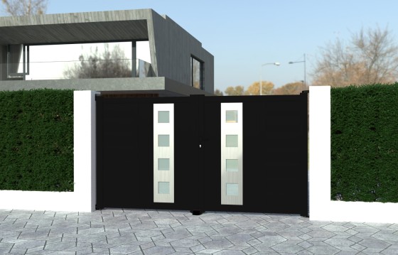 Portail aluminium battant MARA sur-mesure