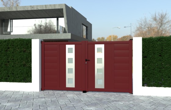 Portail aluminium battant MARA sur-mesure
