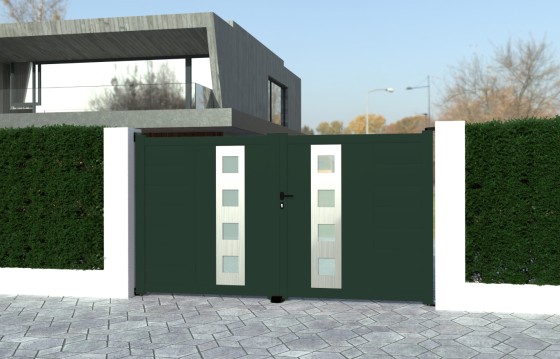 Portail aluminium battant MARA sur-mesure