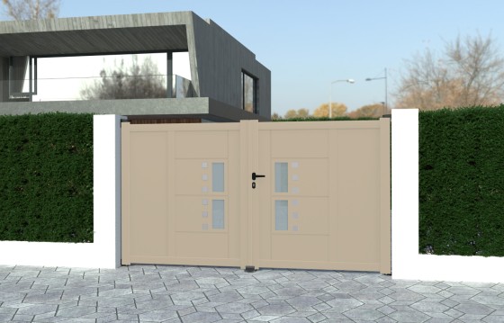 Portail aluminium battant TANIA sur-mesure