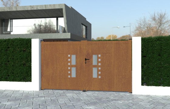 Portail aluminium battant TANIA sur-mesure