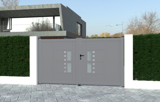 Portail aluminium battant TANIA sur-mesure