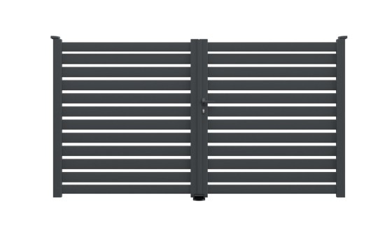 Portail aluminium battant CHANA standard 3,5m Gris