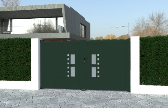 Portail aluminium battant TANIA sur-mesure